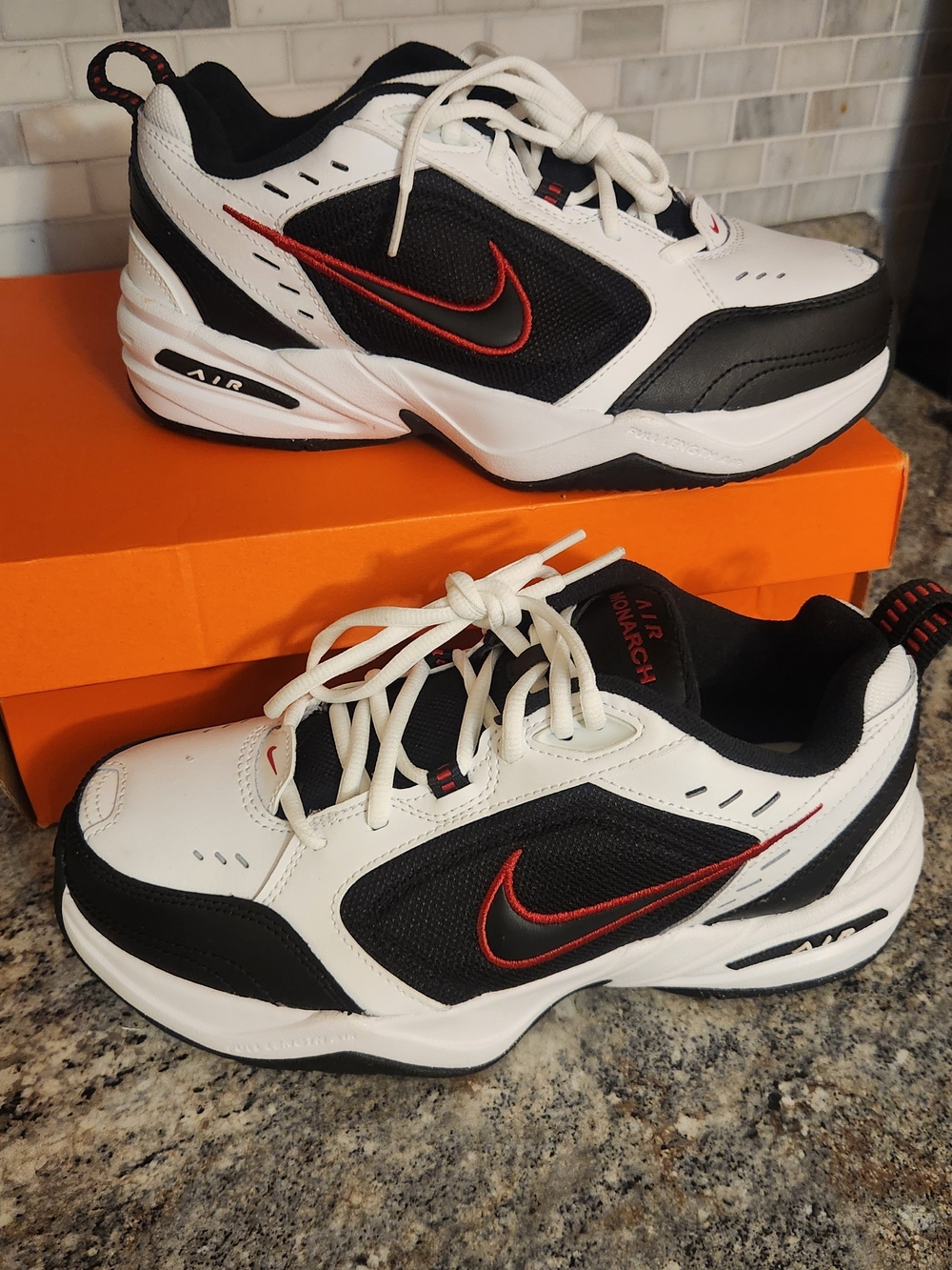 Nike White, Black & Red Men’s Athletic Sneakers